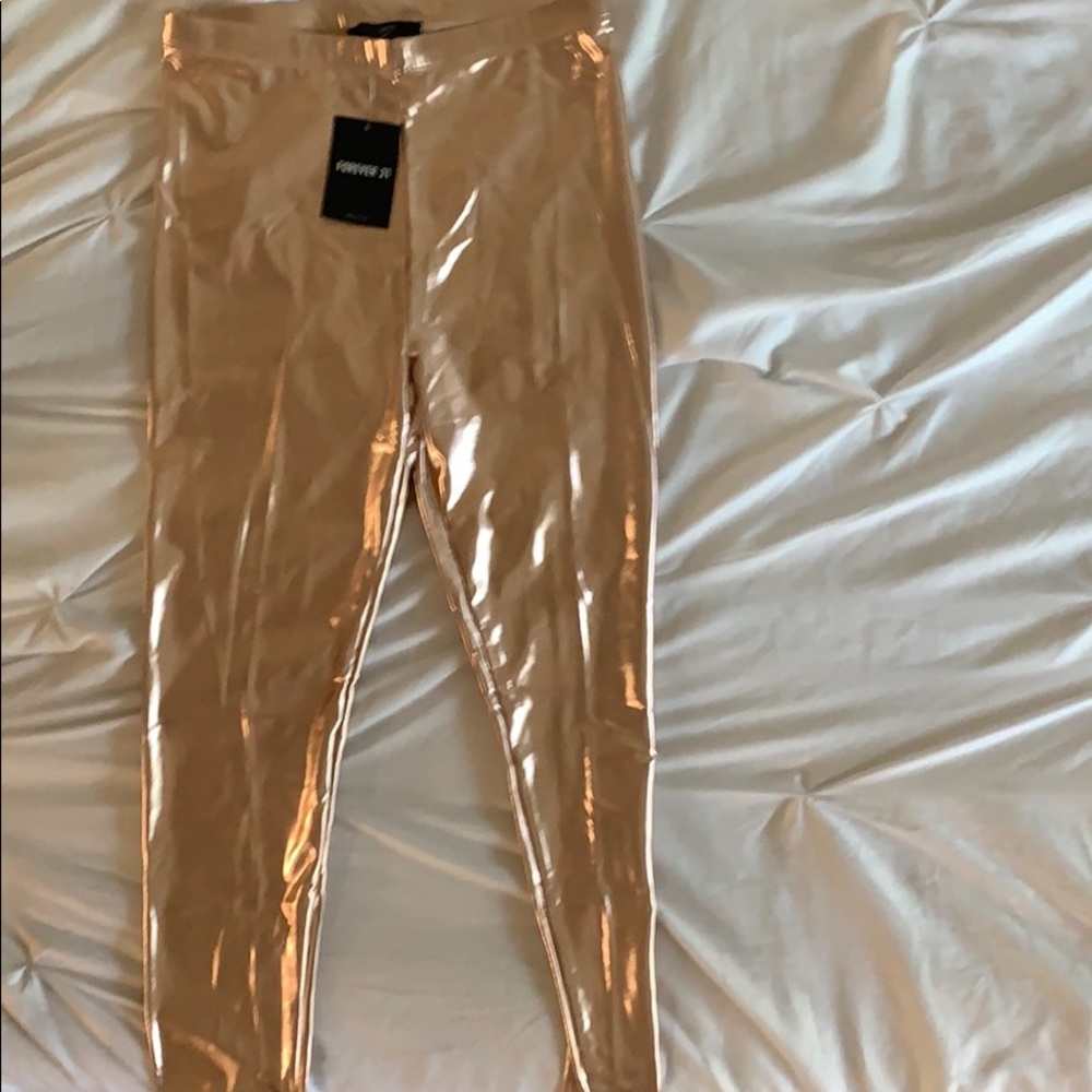 COPY - Metallic Forever 21 Leggings NWT